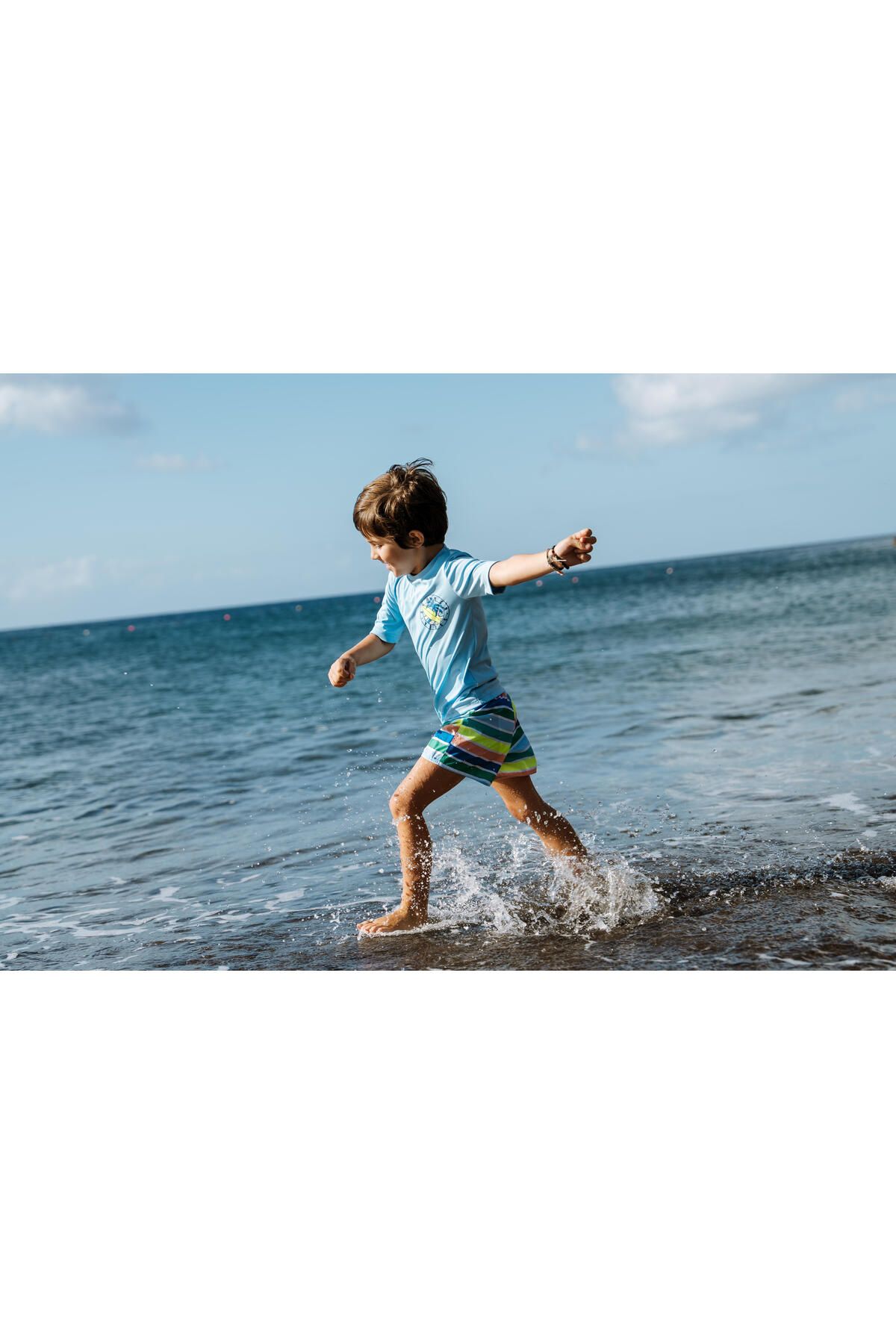 Decathlon-Children's Uv Protection T-Shirt, Light Blue, Size: 100 6