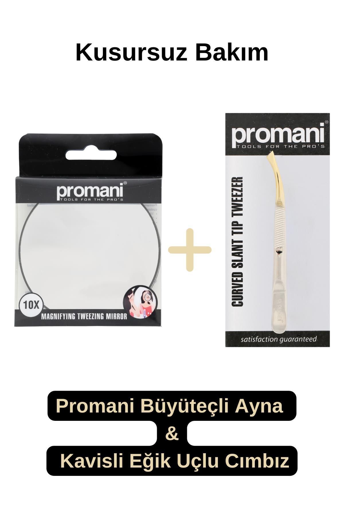 Promani Büyüteçli Ayna / Kavisli Eğik Uçlu Cımbız