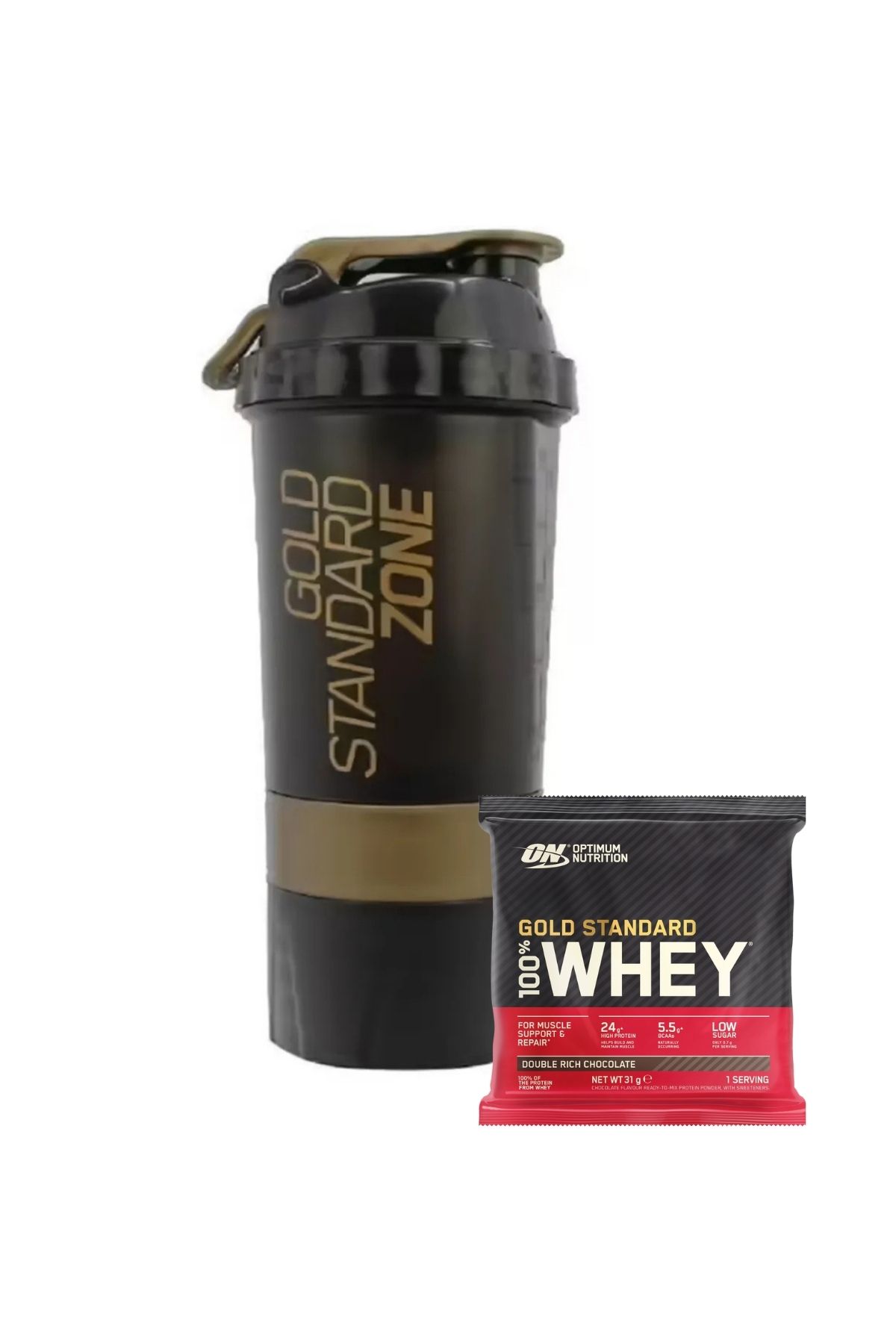 Optimum Nutrition Gold Standard Shaker 500ml Protein Karıştırıcı Şişe Spor İçin Pratik ve Dayanıklı - 100% Whey Gold S