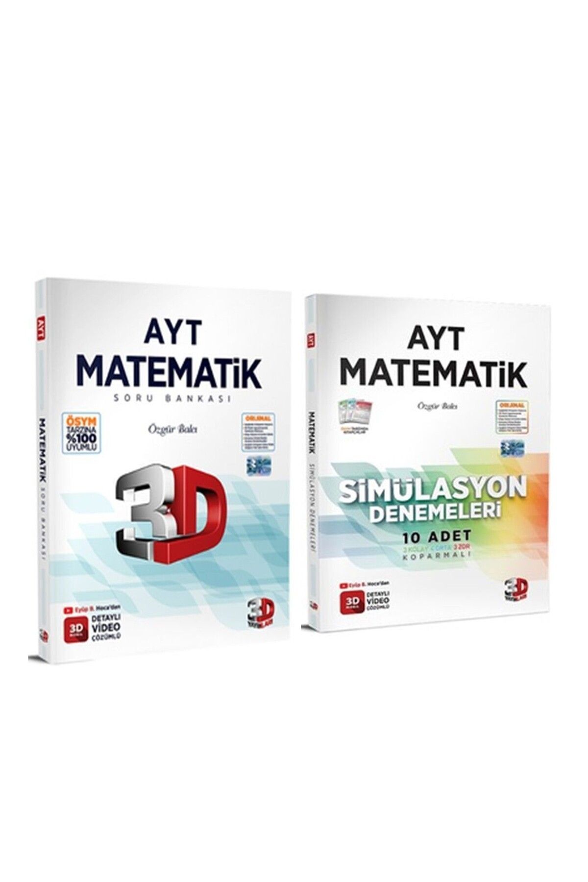 Ankara Kitap Merkezi 3D Yayınları AYT Matematik Soru Bankası ve Deneme Seti 2 Kitap