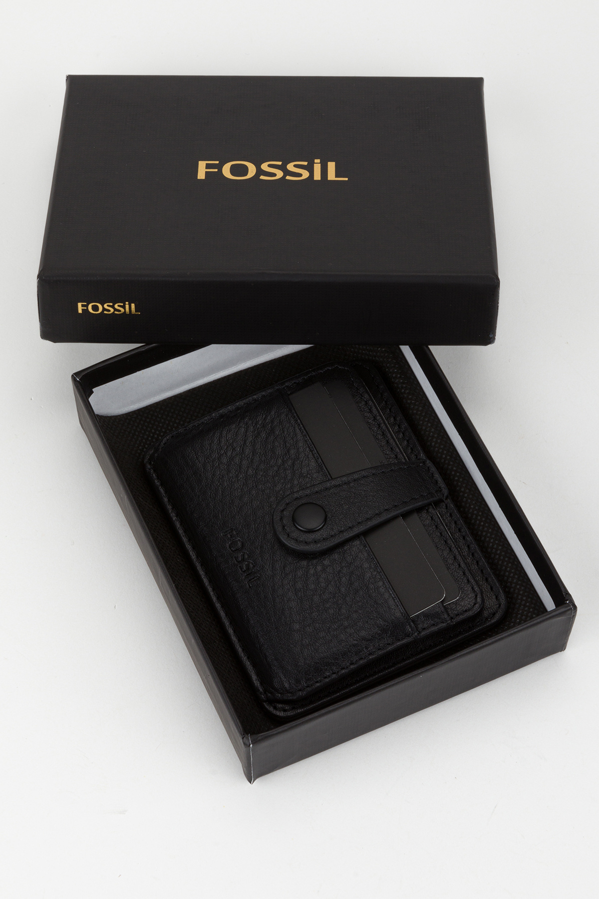 Fossil Kutulu Hakiki Deri Siyah El Portföyü Kartlık Cüzdan görsel 8