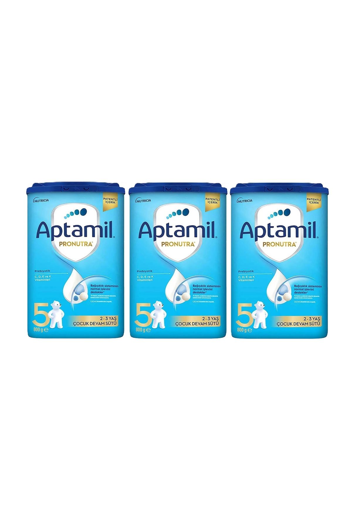 Aptamil 5 Numara Yeni 800 GR 3`lü Avantaj Paketi (2400 GR)