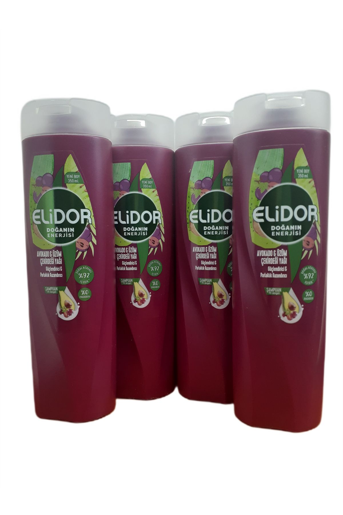 Elidor DOĞANIN ENERJİSİ AVAKADO &ÜZÜM ÇEKİRDEĞİ YAĞI 350 ML ŞAMPUAN X 4 ADET