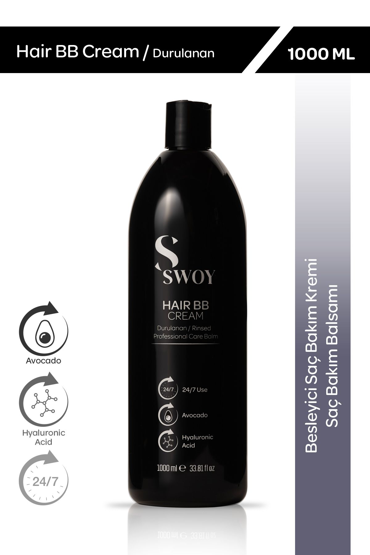 Swoy Hair Bb Cream - Durulanan Besleyici Saç Bakım Kremi 1000 ml