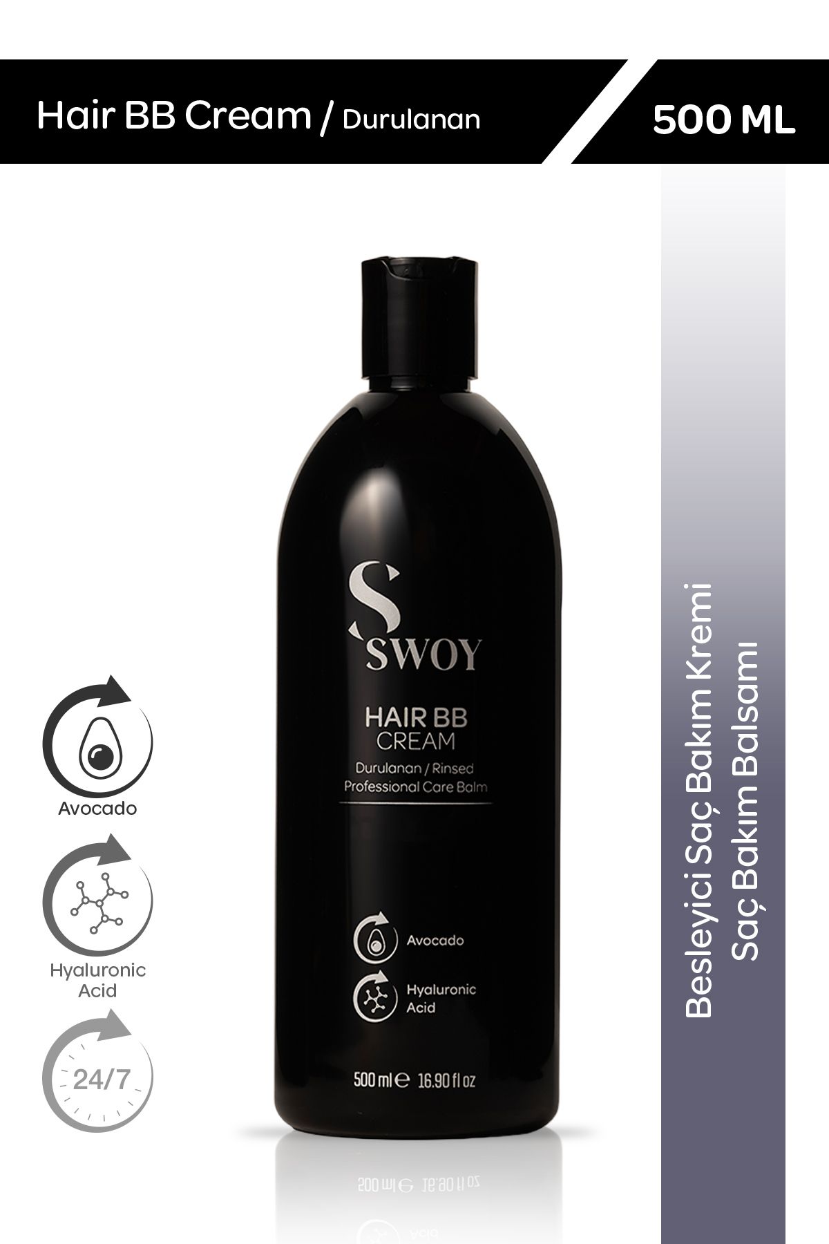 Swoy Hair Bb Cream - Durulanan Besleyici Saç Bakım Kremi 500 ml