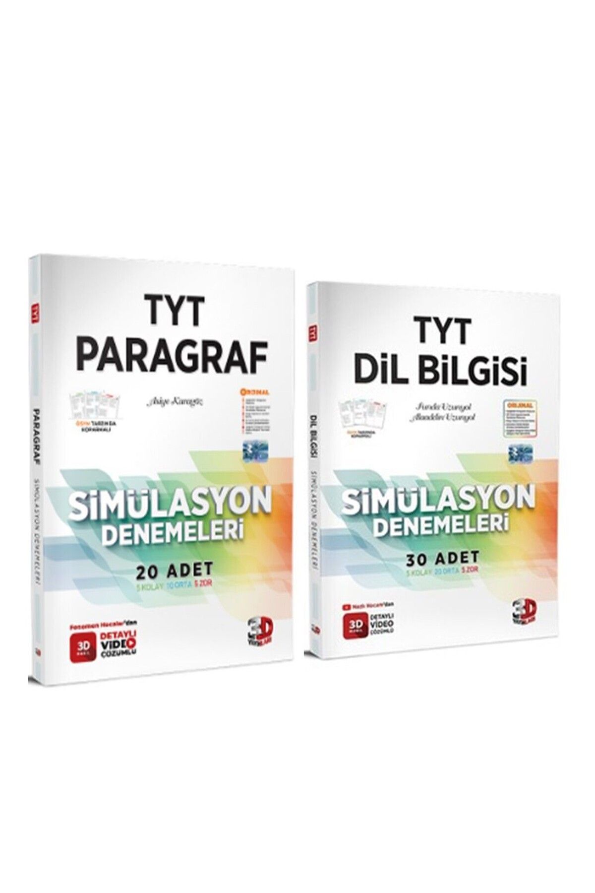 Ankara Kitap Merkezi 3D Yayınları TYT Paragraf ve Dil Bilgisi Deneme Seti 2 Kitap