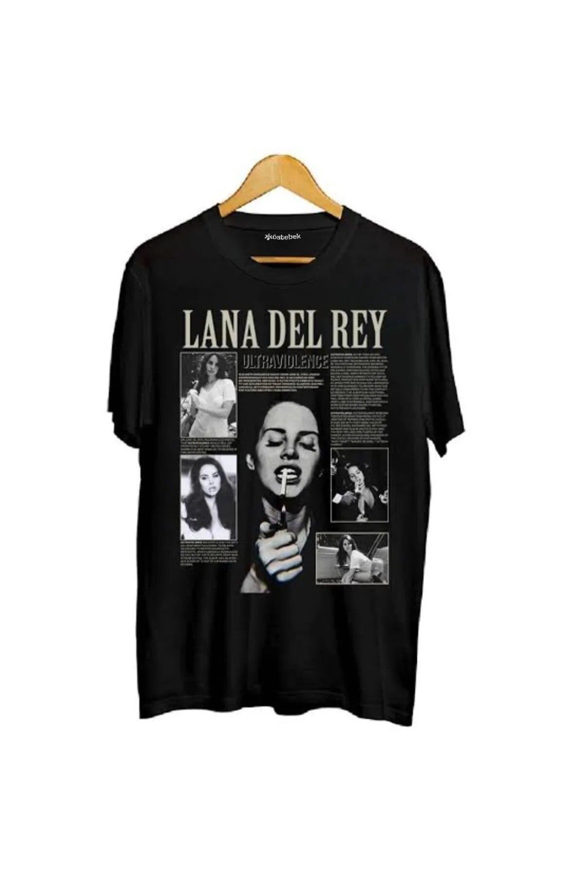 DEEFWEAR Siyah Lana Del Rey - Mix Cigarette (UNİSEX) T-shirt