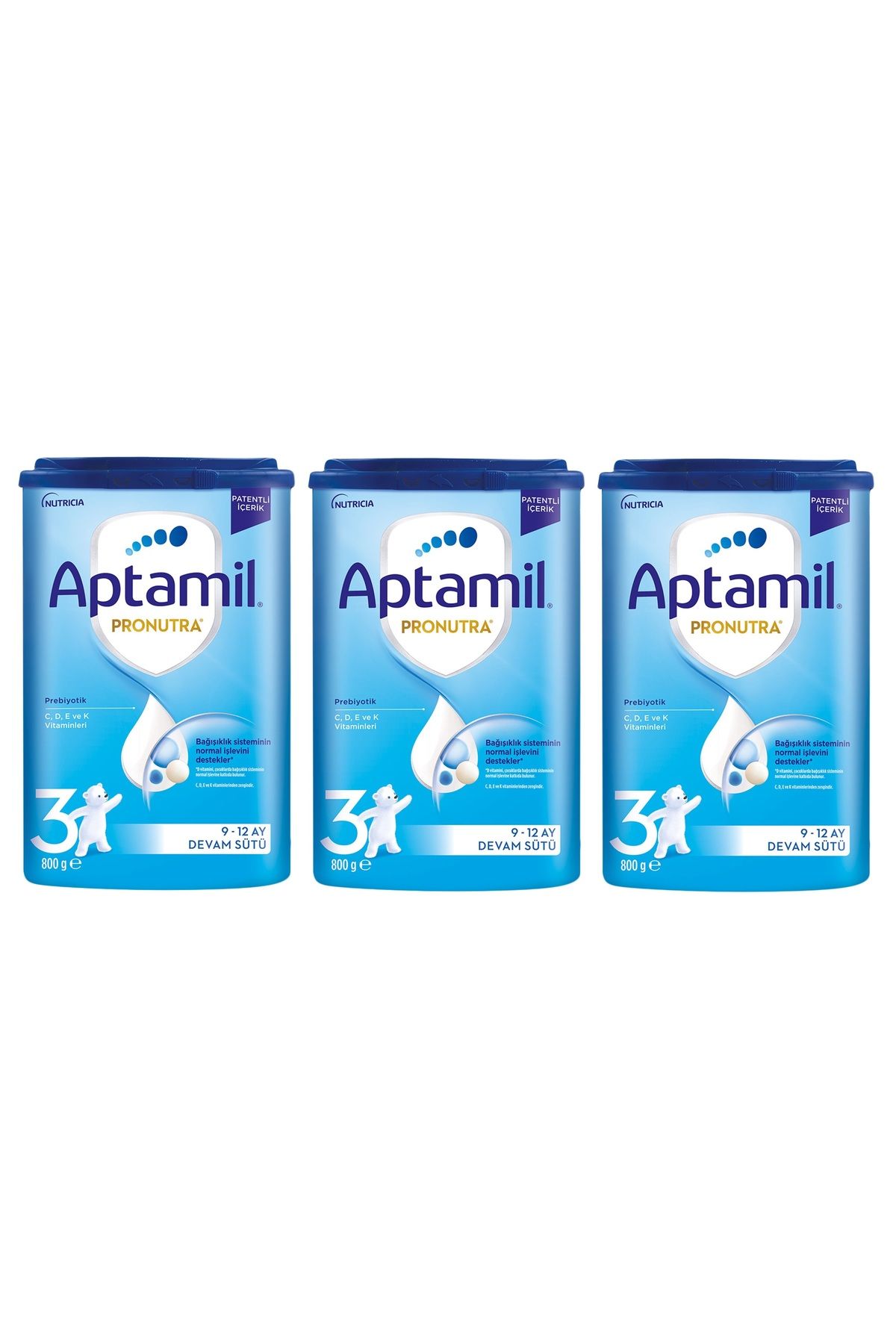 Aptamil 3 Numara Yeni 800 GR 3`lü Avantaj Paketi (2400 GR)