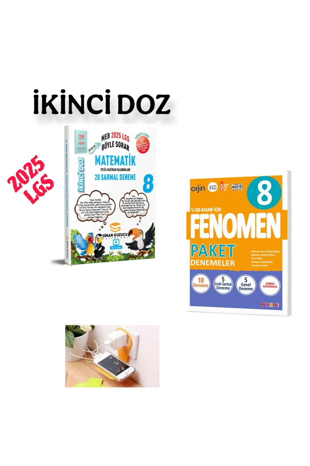 SİNAN KUZUCU YAYINLARI 8.SINIF SİNAN KUZUCU 2.DOZ MATEMATİK SARMAL  + FENOMEN PAKET DENEMELER  SET 2025(PRİZ TUTUCULU)