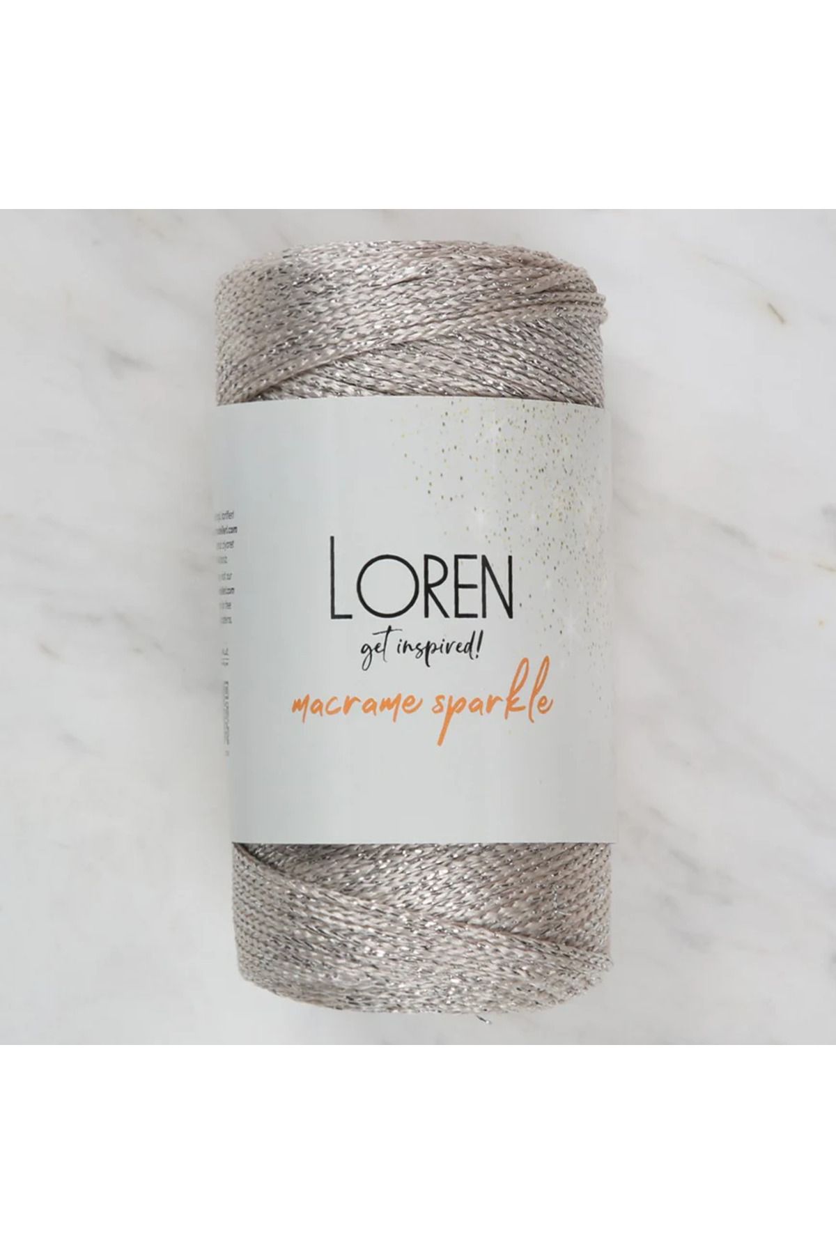 etexy Loren Macrame Sparkle Simli Bej El Örgü İpi - RM 3