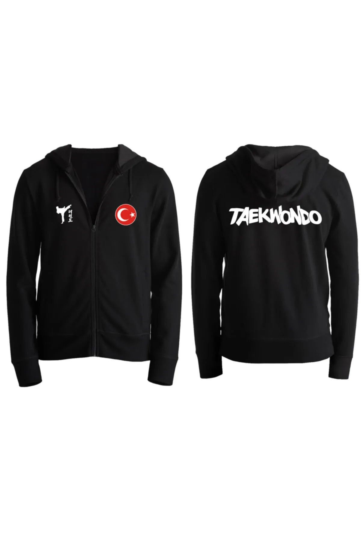 Pisa Art TAEKWONDO TÜRKİYE MİLLİ TAKIM ÖZEL TASARIM FERMUARLI KAPŞONLU SWEATSHİRT