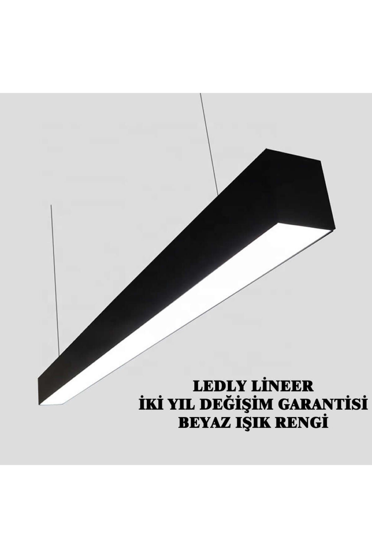 LEDLY  Lineer Sarkıt 80 cm 28 w Siyah Kasa (İki Işık Rengi Seçenegi )