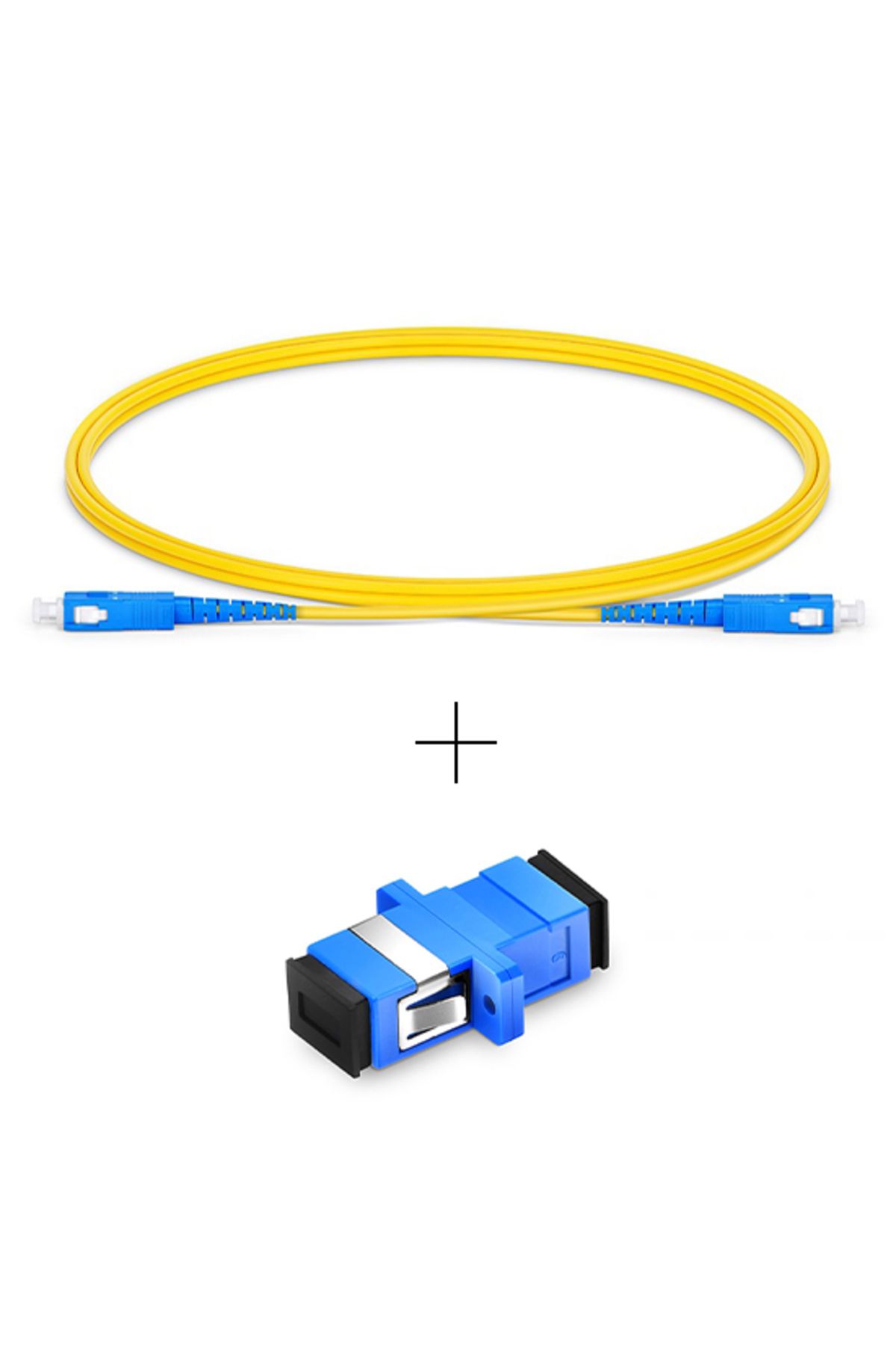 Evlere Kadar Fiber Fiber Internet Kablo Uzatma Paketi 5 Metre (Sc-Pc Sc-Pc Patchcord ve Konnektör)