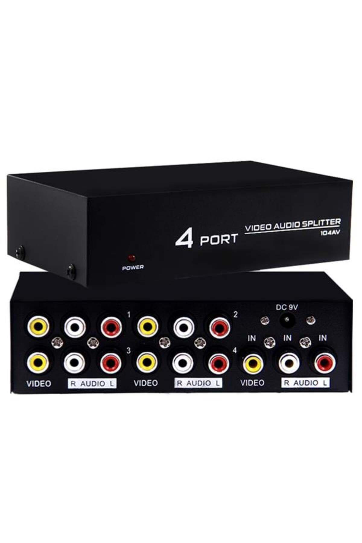 nazeninstoğu Power Pm-4831 4 Port Video Audio Splitter Dağitici