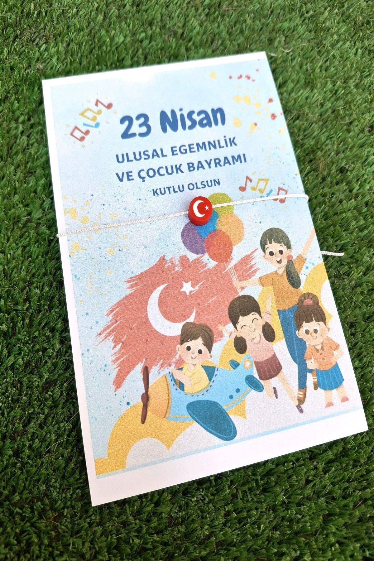 Emtory Home 10 Adet Dünya Çocukları Kartlı Tek Tek Paketli 23 Nisan Türk Bayrağı Bileklik - 23 Nisan Hediye