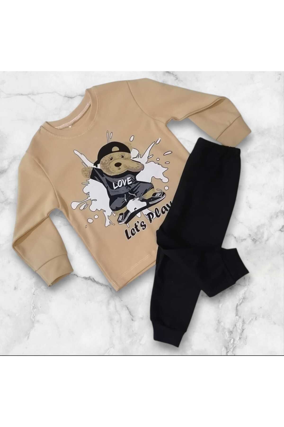 BBkidswear Erkek bebek baskılı eşofman  takımı