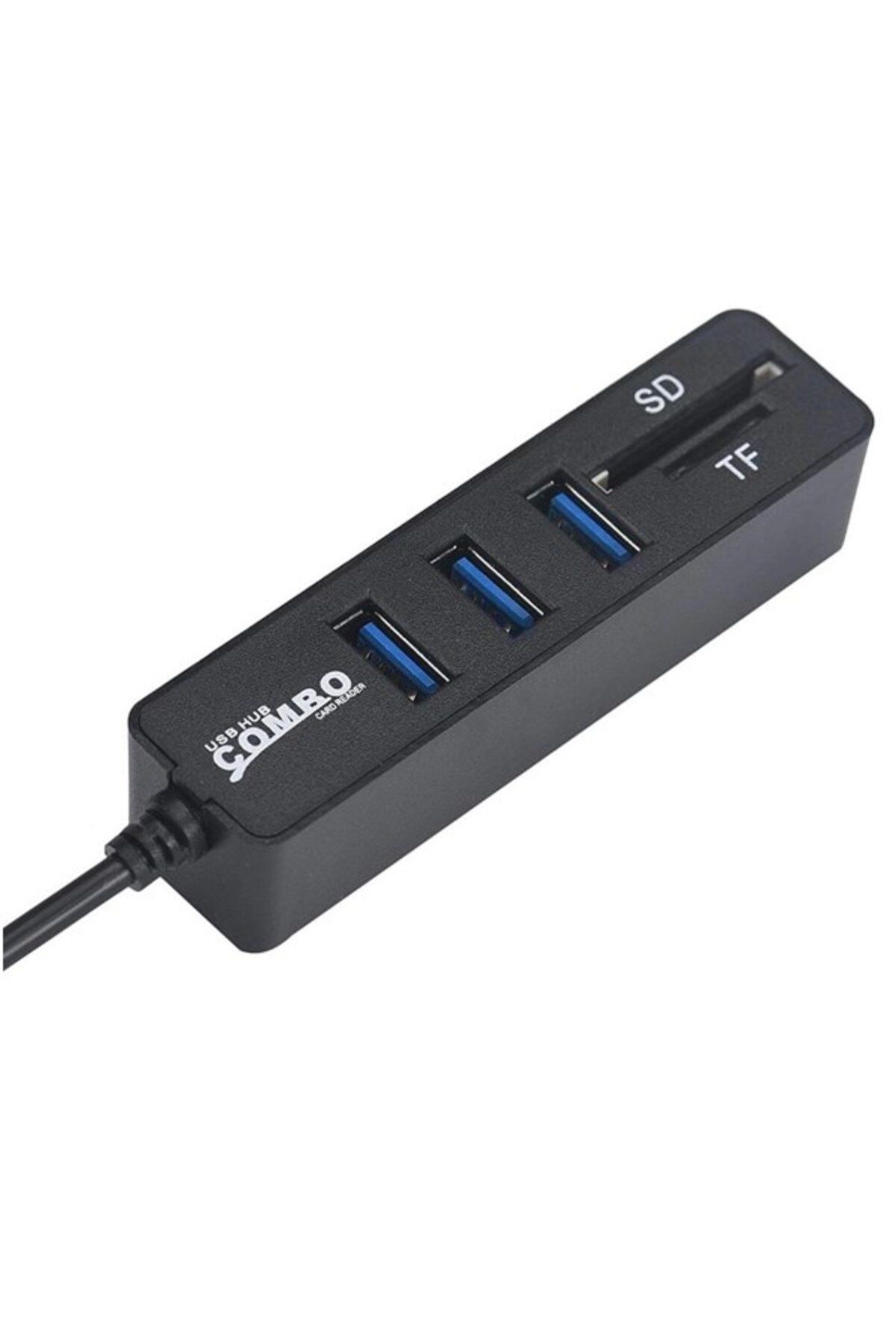 Zilevo Usb Hub 3 Port MicroSD Tf Sd Kart Okuyucu Çoklayıcı Combo