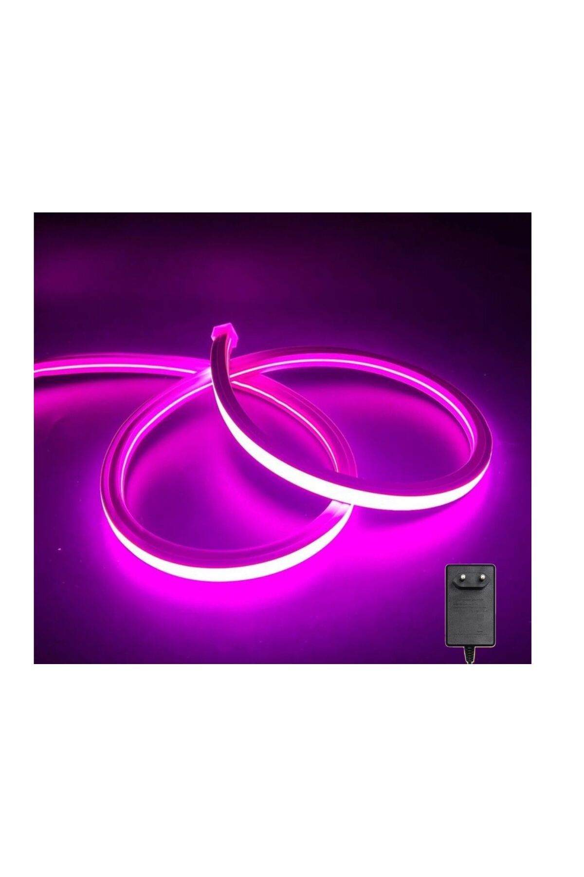 Z DESIGN Neon Esnek Şerit Led Mor  (5 Metre)12V Tak Çalıştır