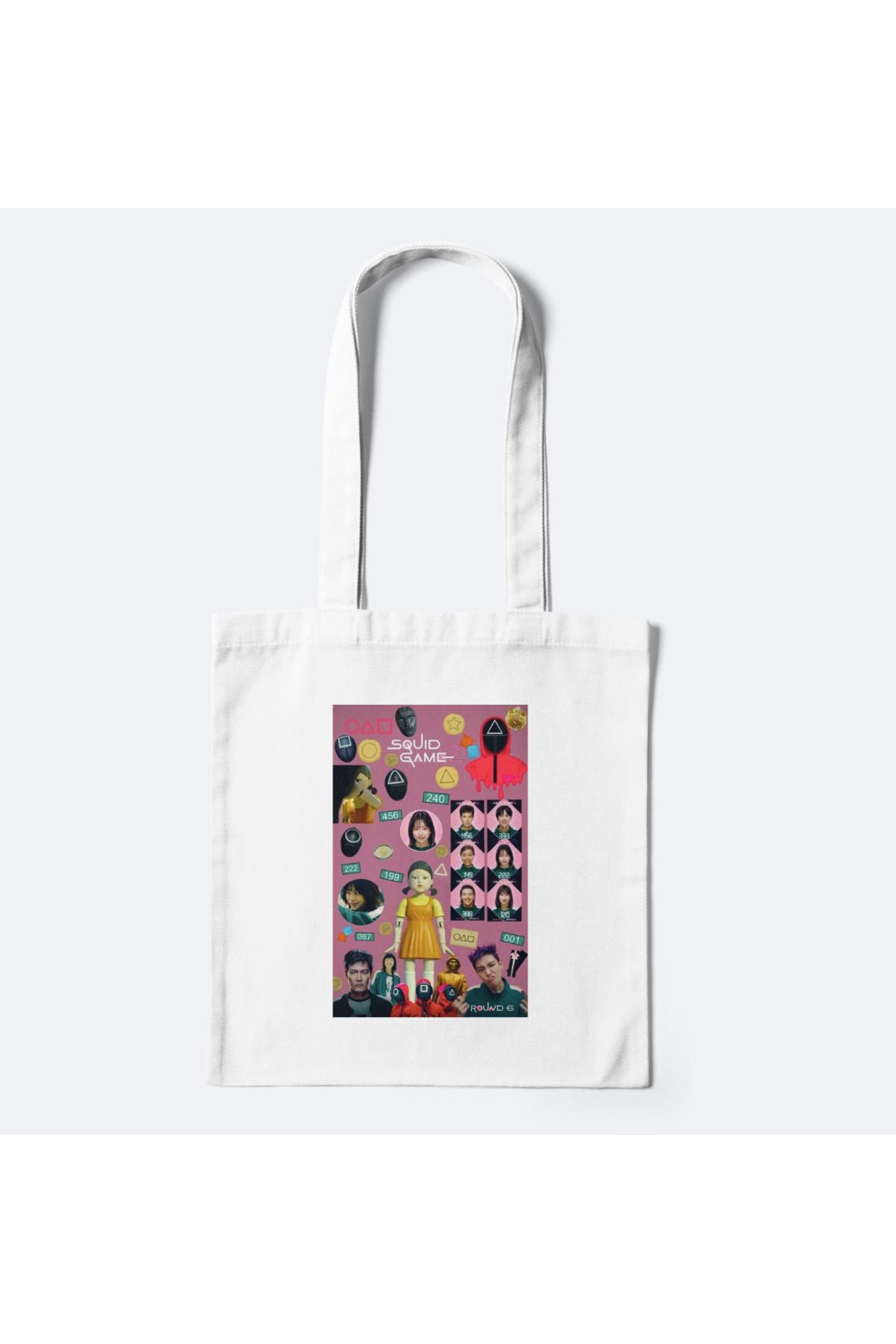 redame Squid Game Y2K Retro Bez Çanta Tote Bag