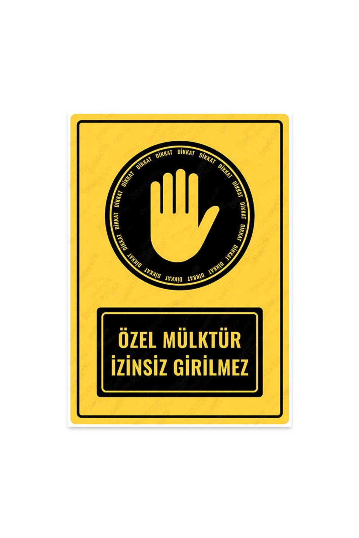 izmirdenet Ul1907-a4 - Özel Mülktür Izinsiz Girilmez Uyarı Levhası (21,6×30,3CM)