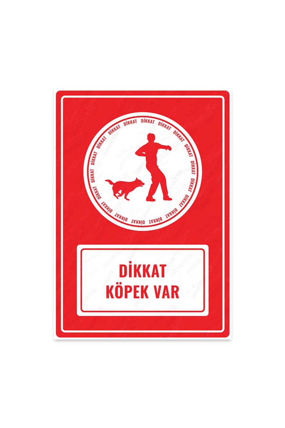 izmirdenet Ul1827-a4 - Dikkat Köpek Var Uyarı Levhası (21,6×30,3CM)