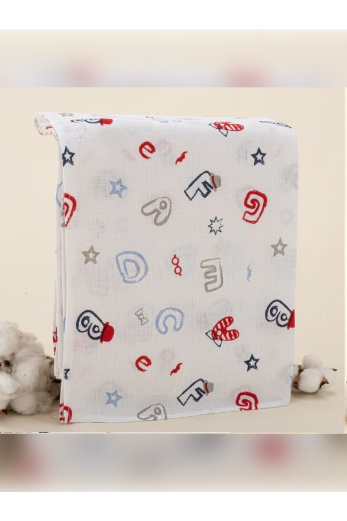 Babycitytr %100 Pamuk Müslin Bezi Battaniyesi Bebek Battaniyesi Örtü