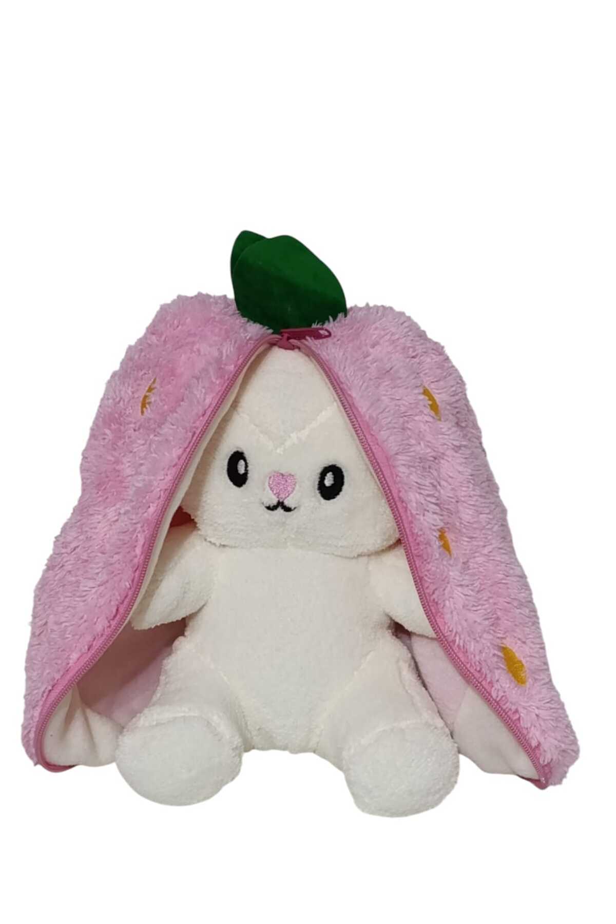 BE ACTİVE Peluş Çilek Tavşan Peluş Oyuncak Peluş Tavşan Süpriz Yumurta Sevgiliye Özel Hediye 50 Cm fotoğrafı 5 (önizleme)