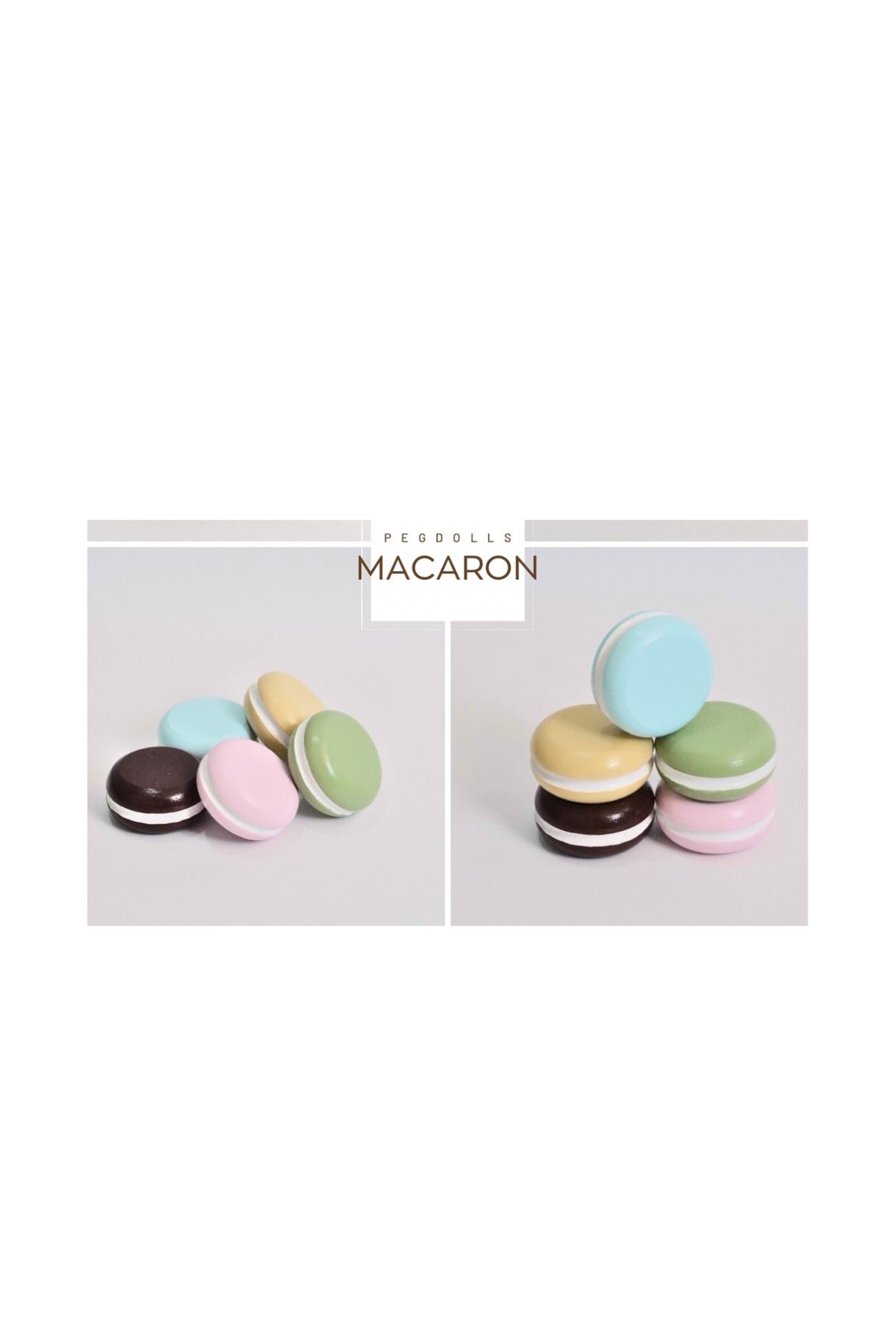 Pegdolls Peg Macaron set (mutfak,makaron,oyuncak) Pegdolls