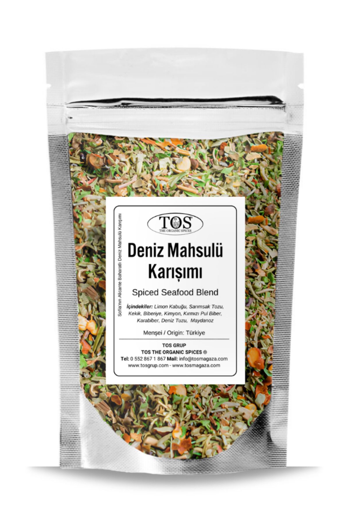 TOS The Organic Spices Sofía'nın Alicante Baharatlı Deniz Mahsulü Karışımı 250 gr Sofía's Alicante Spiced Seafood Blend