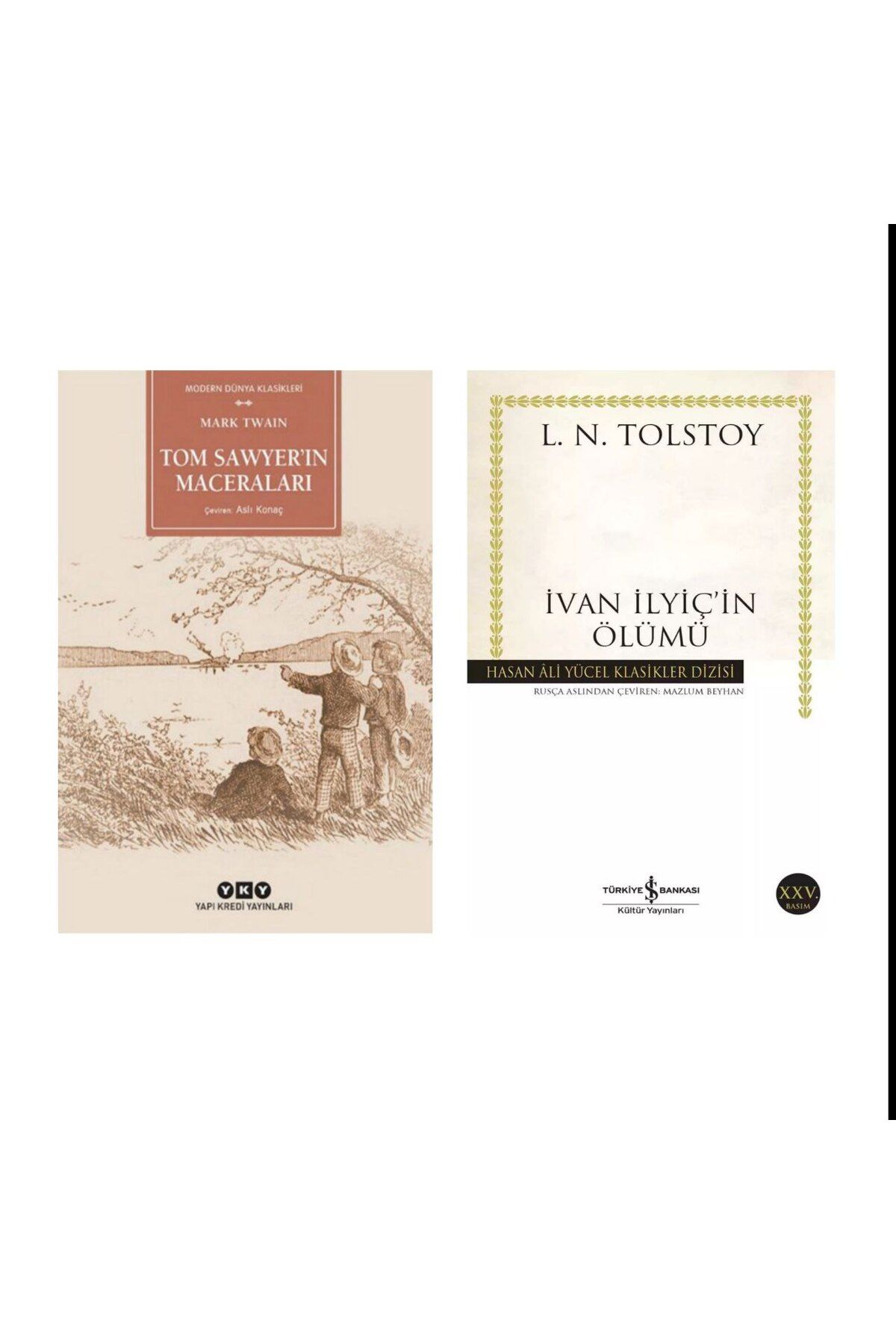 Yapı Kredi Yayınları Tom Sawyerin Maceraları-Mark Twain İvan İlyiçin Ölümü - Lev Nikolayeviç Tolstoy