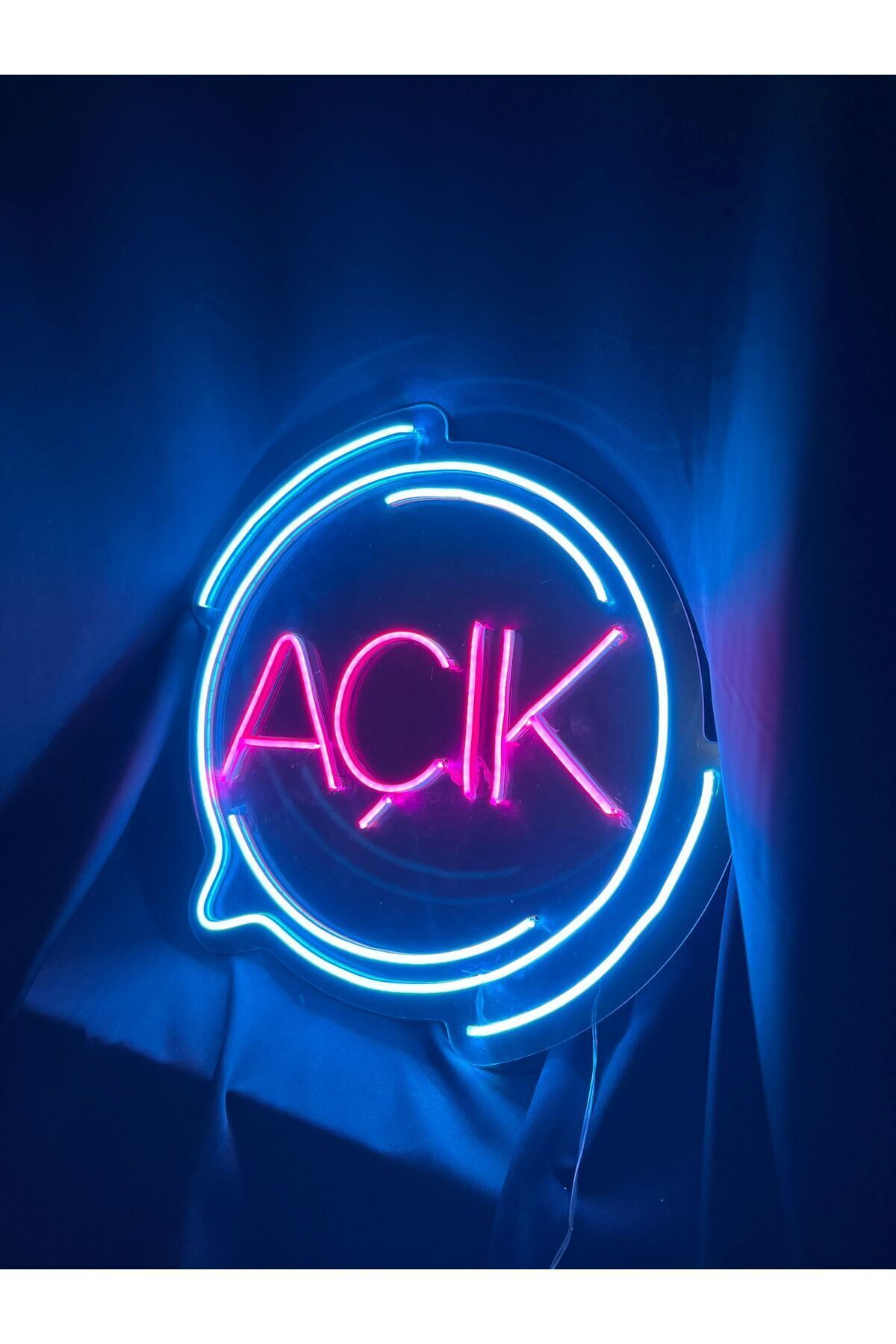 sihirli tabela Açık Tabelası - Dükkan Kapısı Dekoratif Duvar Aydınlatması Neon Led Yazı 50x47 cm