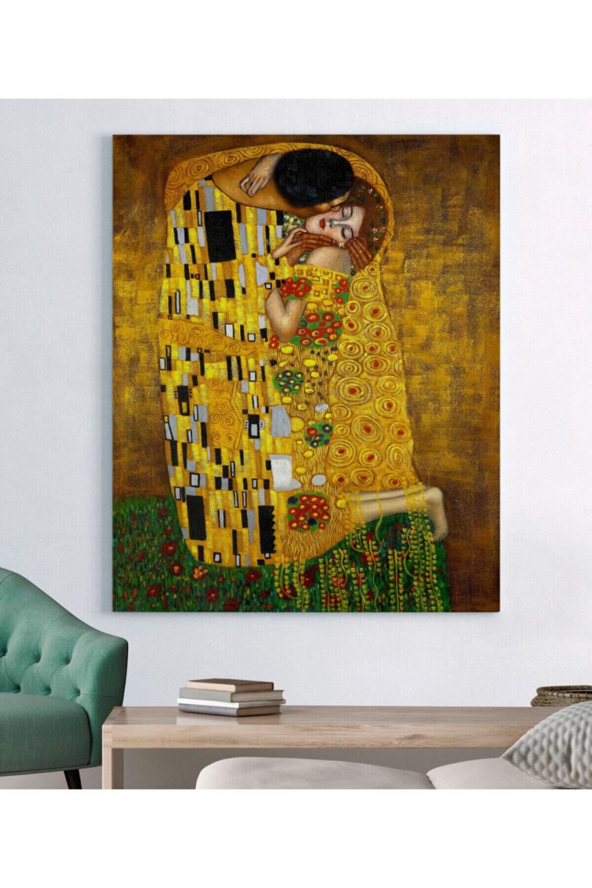 BiTablom Gustav Klimt The Kiss Kanvas Tablo