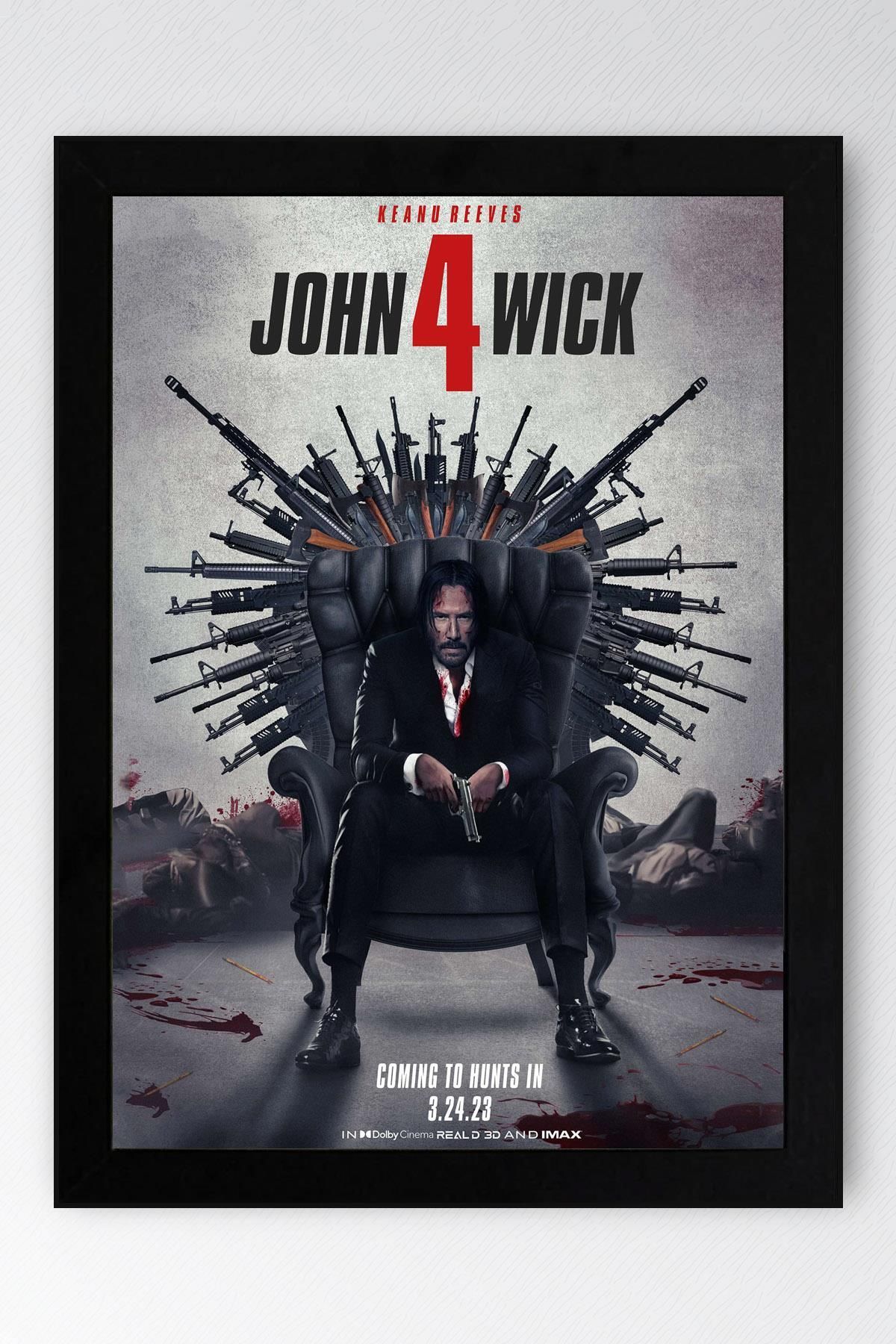 Saturn John Wick 4 Çerçeveli Tablo - Film Posteri Tablo