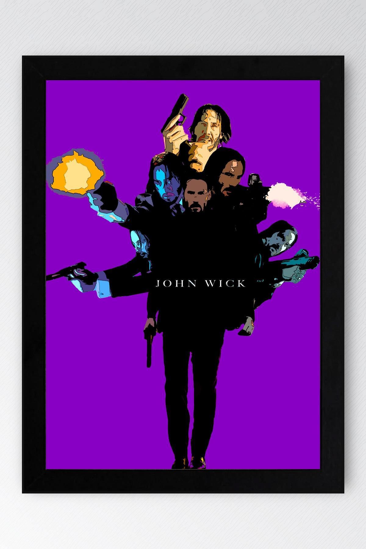 Saturn John Wick Çerçeveli Tablo - Film Posteri Tablo