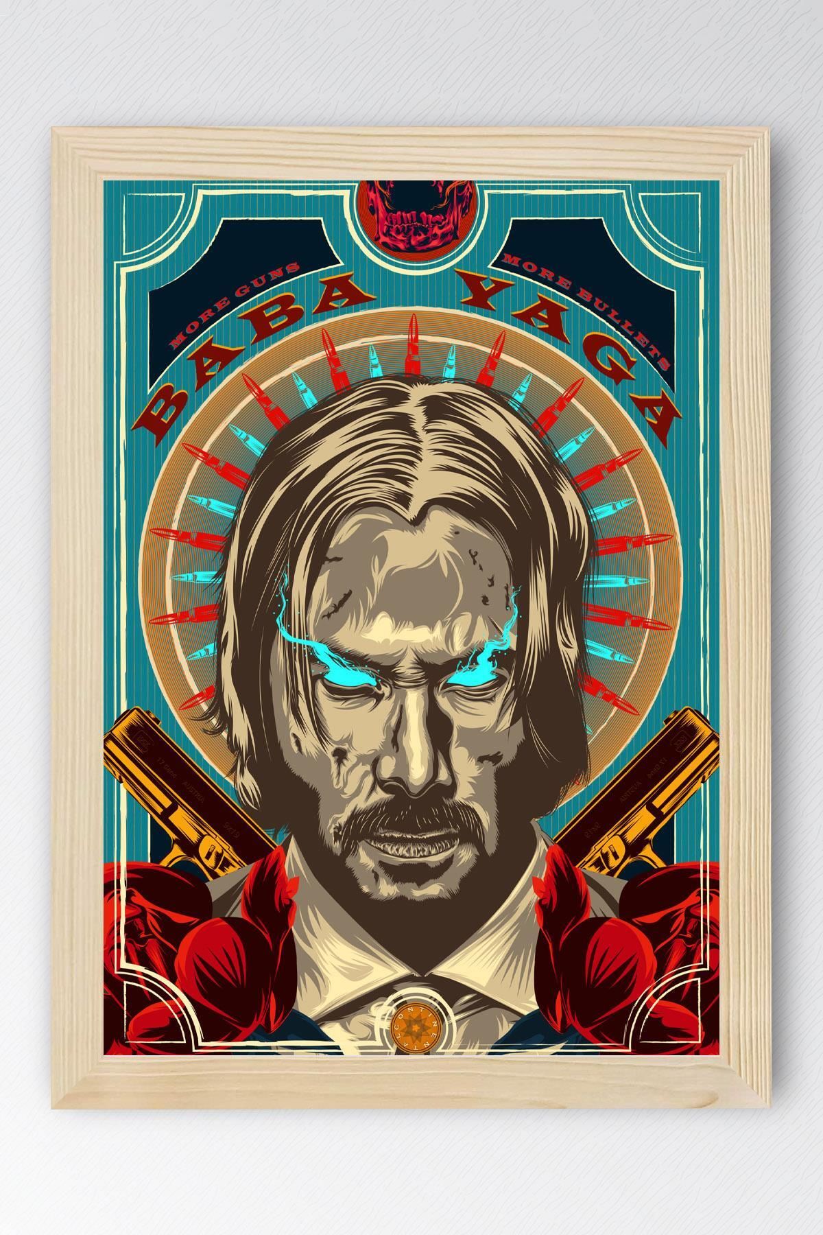 Saturn John Wick Baba Yaga Çerçeveli Tablo - Film Posteri Tablo