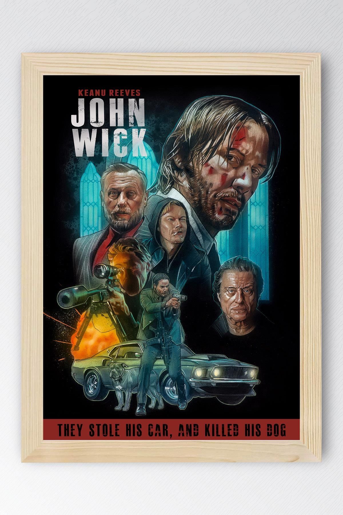 Saturn John Wick Çerçeveli Tablo - Film Posteri Tablo