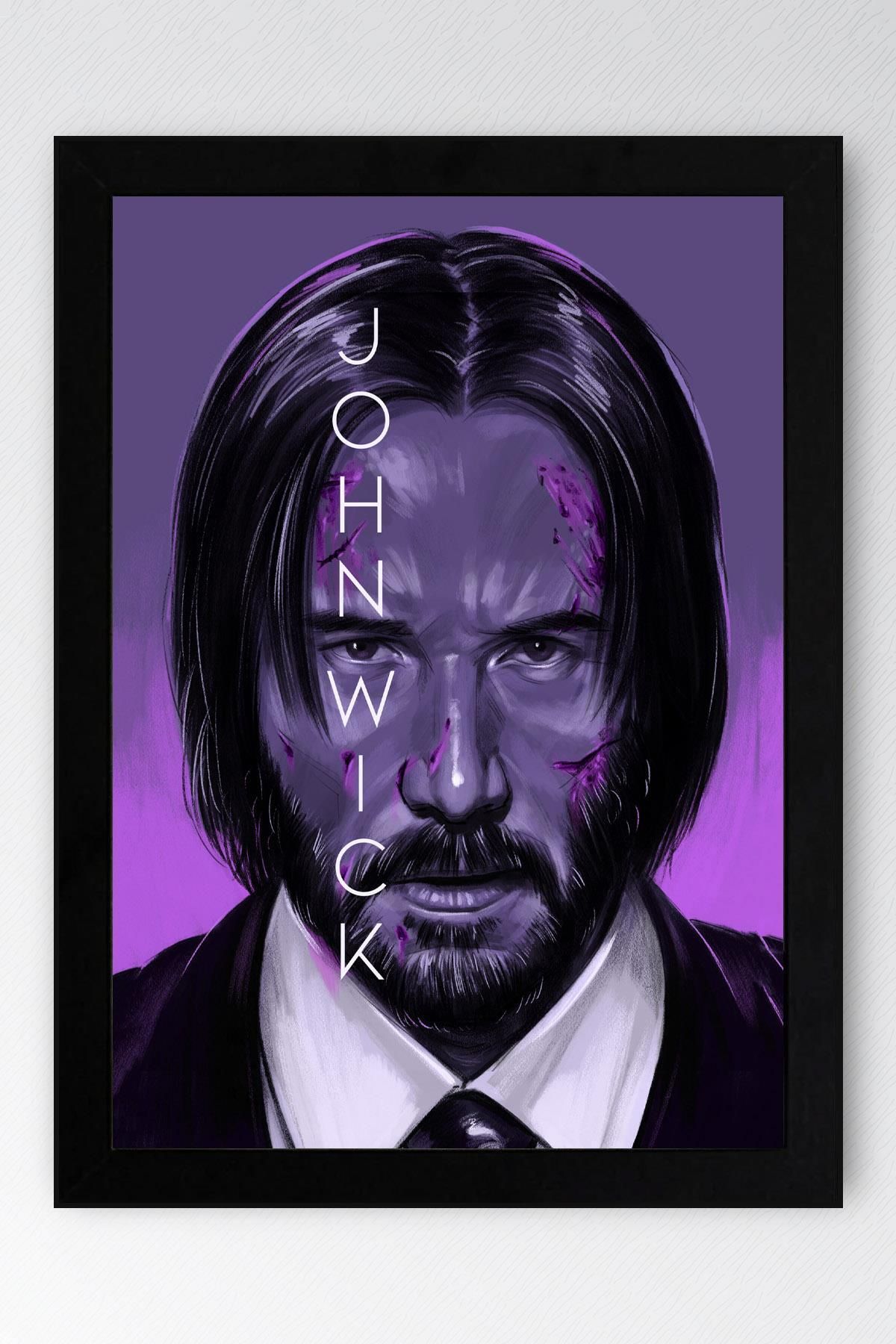 Saturn John Wick Çerçeveli Tablo - Film Posteri Tablo