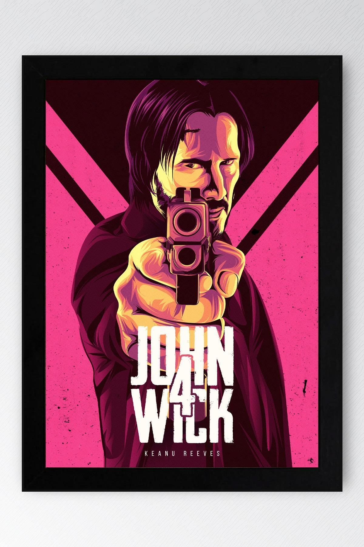 Saturn John Wick 4 Çerçeveli Tablo - Film Posteri Tablo