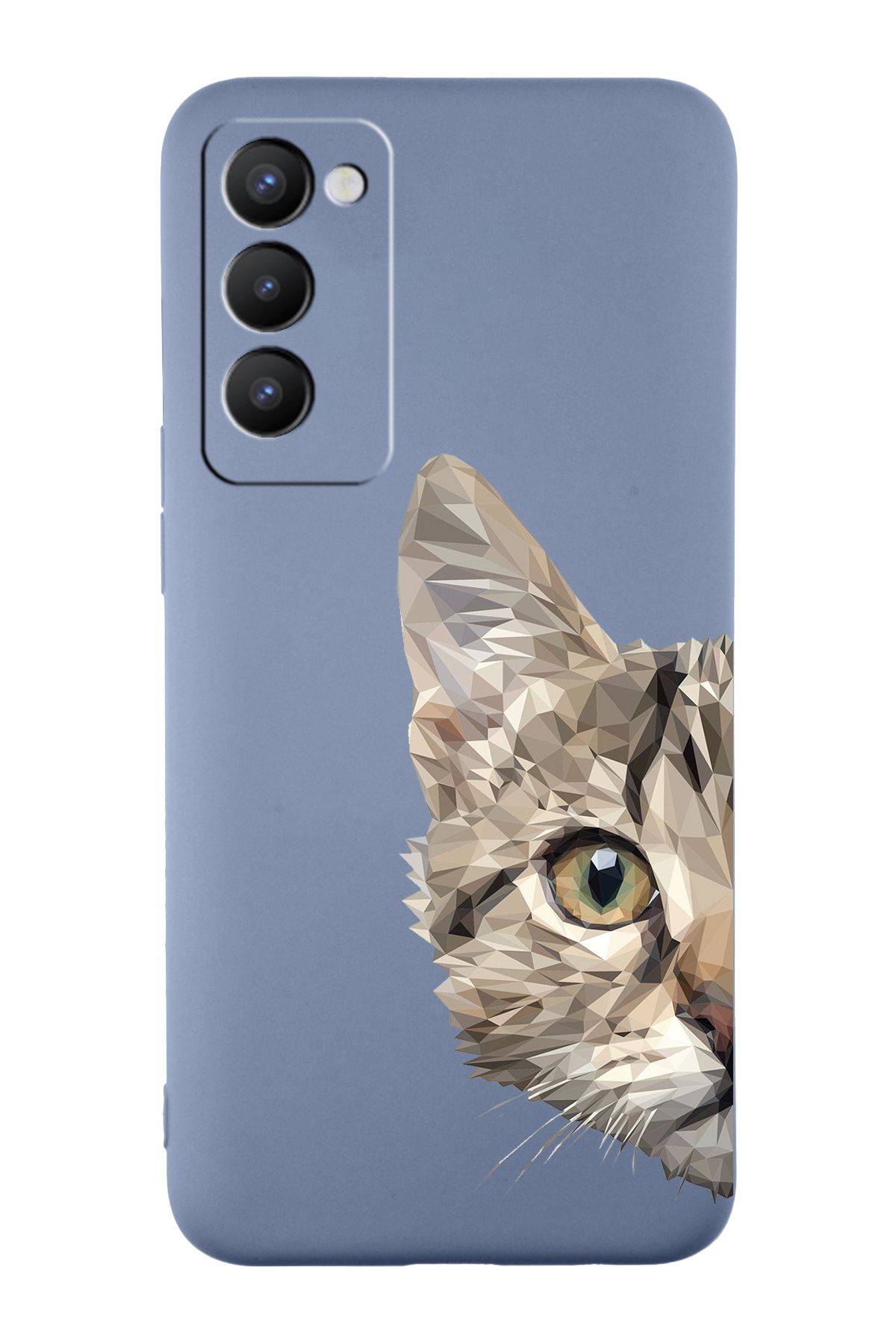 PrintiFy Tecno Camon 18P ile Uyumlu Catface Tasarımlı Petrol Lansman Kılıf