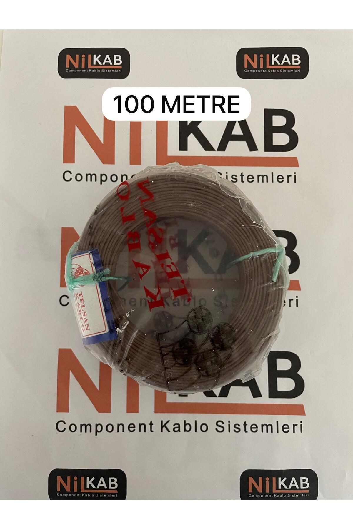 Nilkab 0,22 KALAY KABLO 100METRE KAHVERENGİ