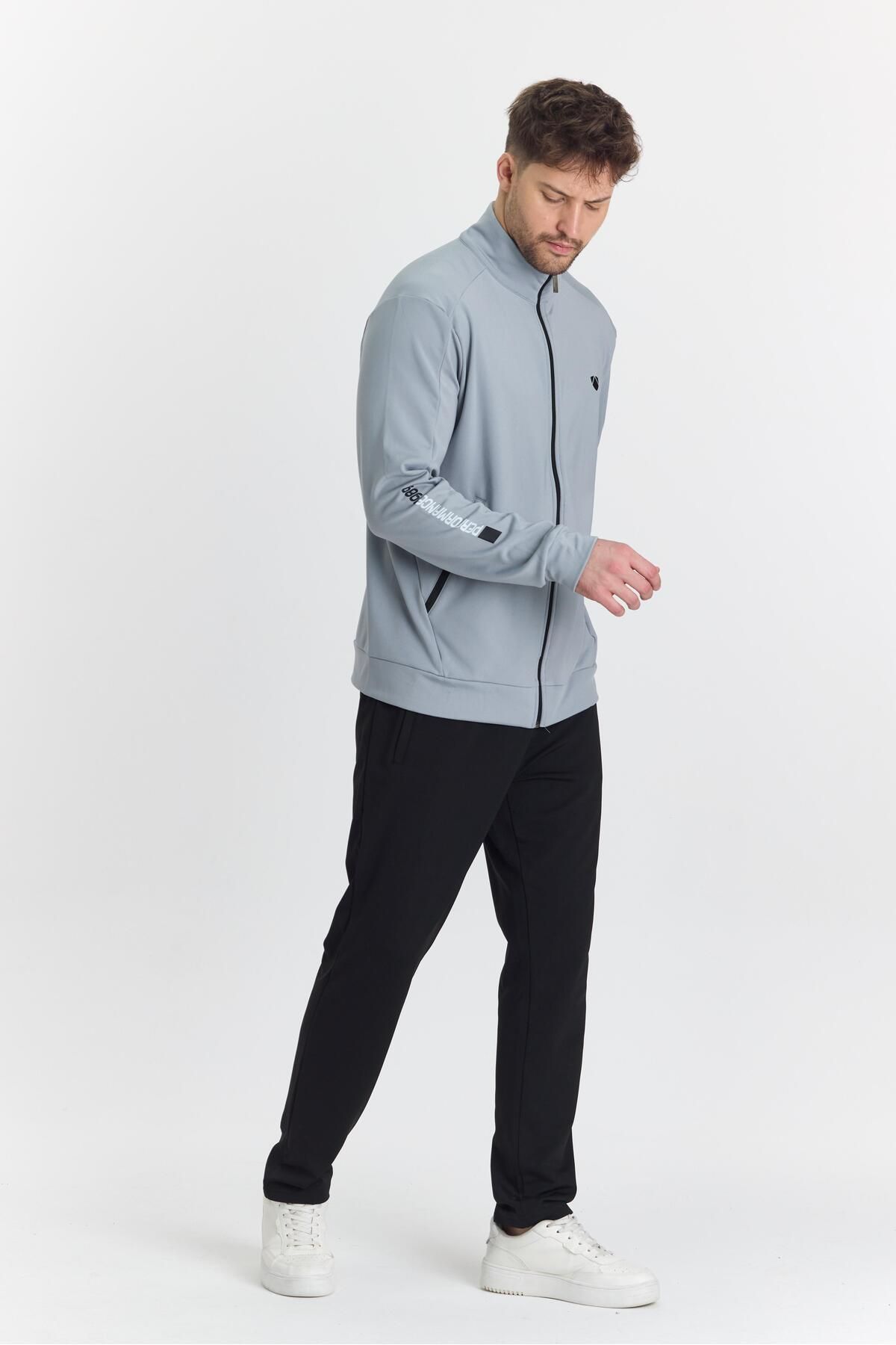 Marco Ferry-طقم بدلة رياضية للرجال - Raised Diver Gray 5726-G 5