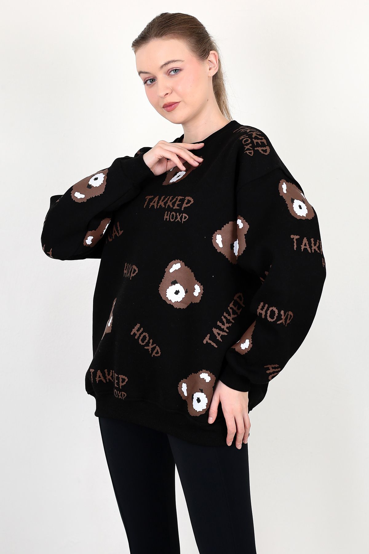 base up Pano Baskılı Sweatshirt