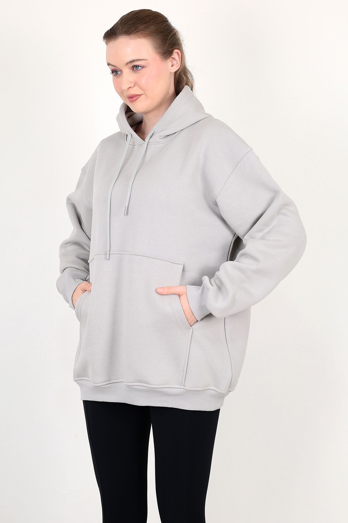 base up Kanguru Cep Detaylı Kapüşonlu Sweatshirt