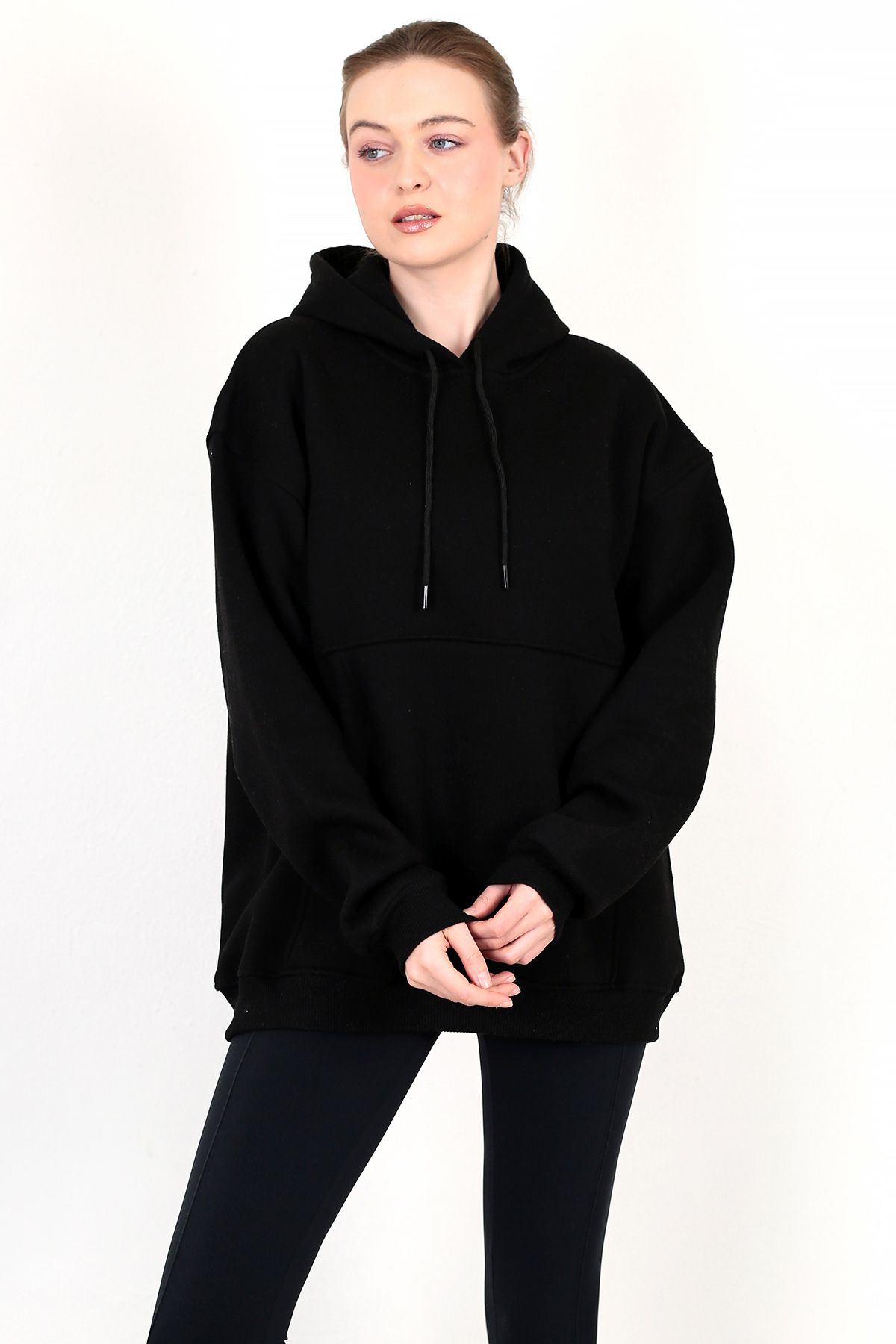 base up Kanguru Cep Detaylı Kapüşonlu Sweatshirt