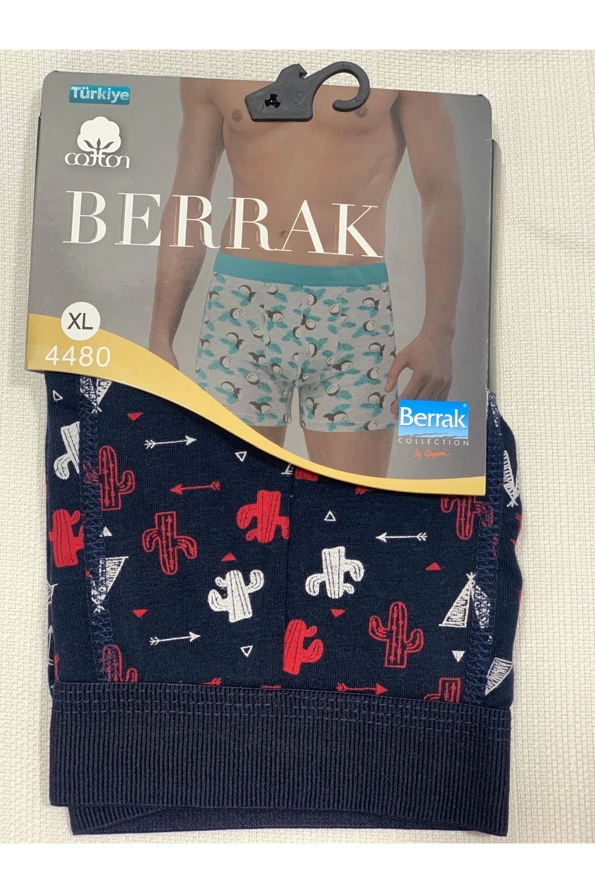 NİVEMESHOME Nivemeshome 4480 Erkek Lycralı Cotton Boxer Desenli Xl Berrak