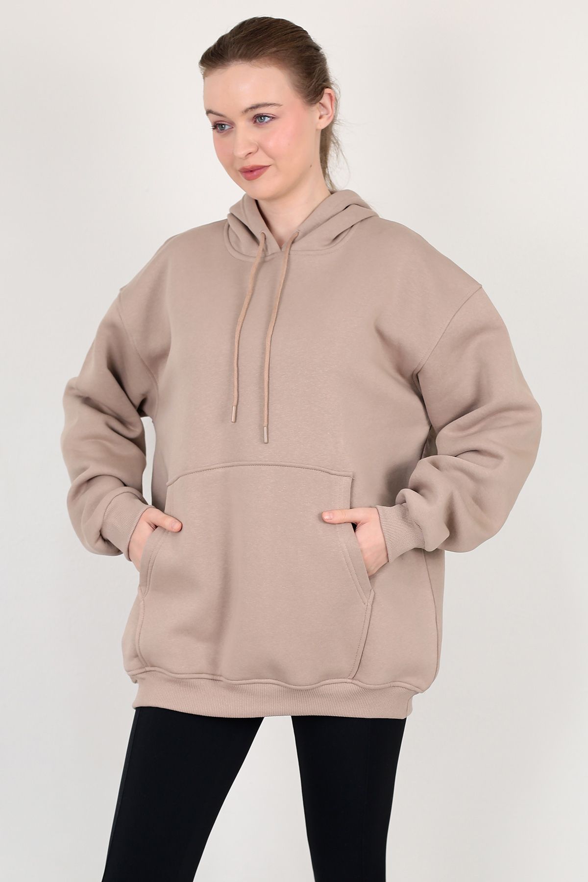 base up Kanguru Cep Detaylı Kapüşonlu Sweatshirt