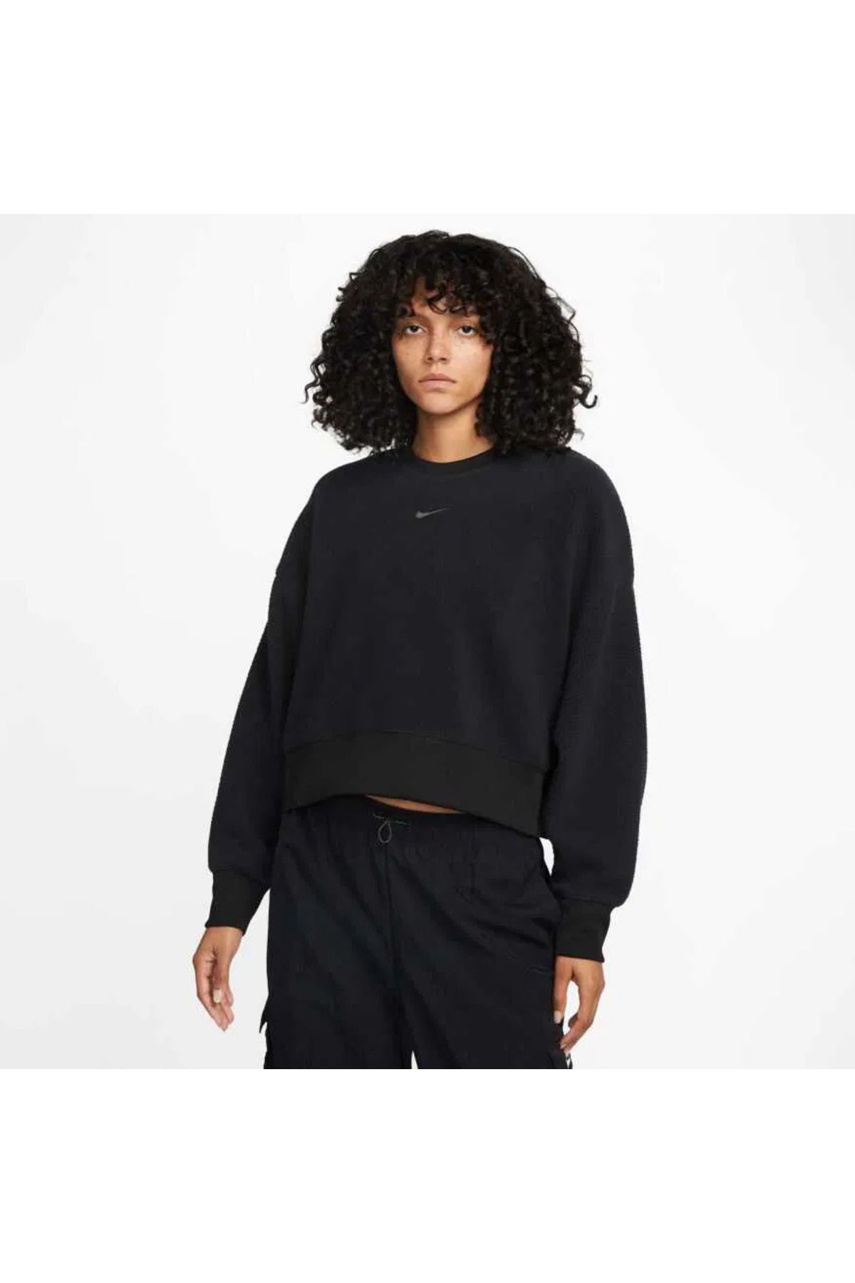 Nike NSW Plush Mod Crop Crew Kadın Sweatshirt (Peluş)