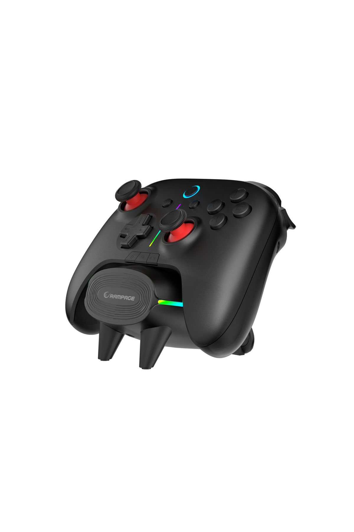 Rampage HYDRA PRO Siyah BT + 2.4 GHz Şarj İstasyonlu PC Gamepad RGB Joypad