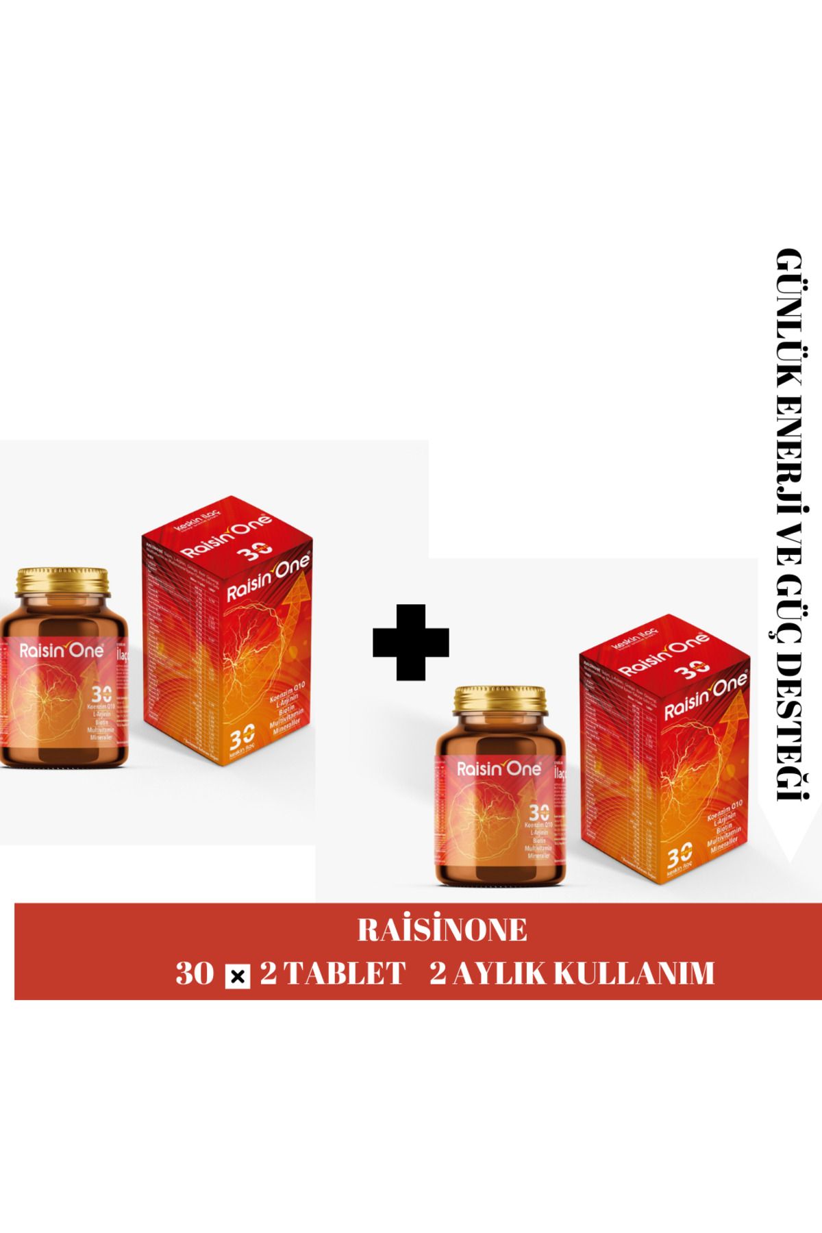 RaisinOne Raisin One Koenzim Q10 , L-Arjinin, Multivitamin Mineraller