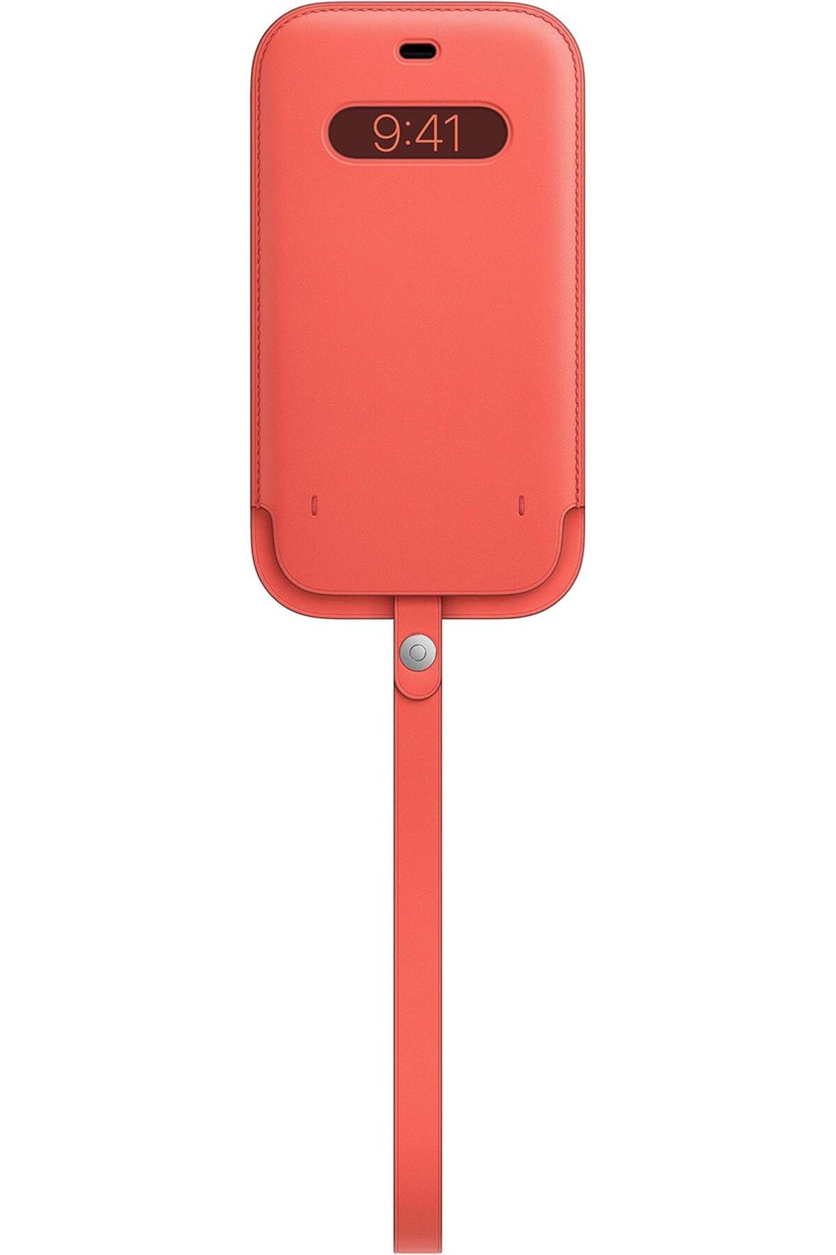 STOREMAX cmllashop iPhone 12 Pro Max için MagSafe özellikli Deri Zarf Kılıf - Pembe Greyfurt 542093